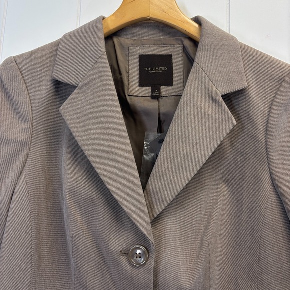 The Limited Jackets & Blazers - The Limited Womens Y2K Classic Sophisticated Blazer Size 2 Brown Minimalist NWT